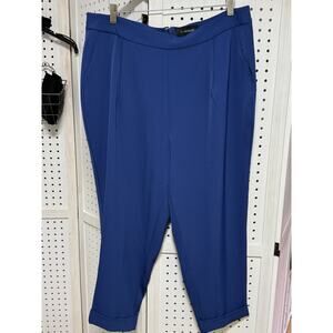 11 Honore Pants Anastasia Tapered Pants Size 16 - Blue Womens Plus Size Office
